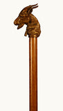Bronze Ram Mounted Walking Cane