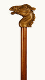 Bronze Horse Mounted Walking Cane