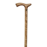 Flat crutch, flamed, rubber/ Flamed plain handle, beechwood.