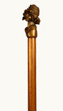 Character Bronze Mount Walking Cane