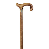 Special derby crutch, beech, watered, rubber/ Flamed special derby handle, beech