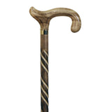 Special derby crutch, beech, carved, rubber / Carving beechwood, rubber