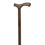 Brown knight crutch, rubber/ Beechwood, gentleman.