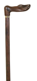 Anatomical crutch imit. wood, right, rubber
