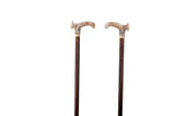Right hand cuff crutch, beech, rubber / Anatomical cane, right, beech