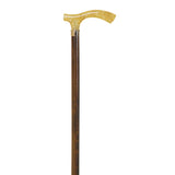 Brown beech crutch with ocher methacrylate cuff