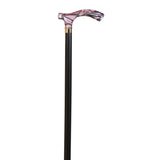 Black beech crutch with pink methacrylate cuff