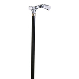Black beech crutch with white methacrylate cuff