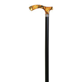 Black beech crutch with orange methacrylate cuff