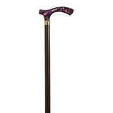 Garnet beech crutch with burgundy methacrylate cuff