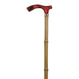 Bamboo crutch with red methacrylate fist