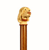 Cast Resin Cocker Dog Head Collectable Walking Stick 37 inches