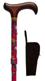 Red Floral Everyday Adjustable Walking Cane