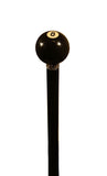 Black Beechwood Eight Ball Walking Cane