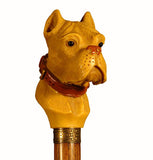 Cast Resin Bulldog Head Collectable Walking Stick 37 inches