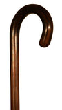 Ebony-makassar  wood  one piece curved cane