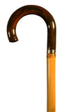 Bamboo Walking Cane with Curved Injected Handle