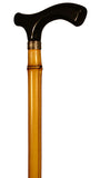 Black Methacrylate and Bamboo Walking Cane