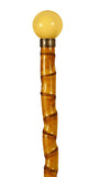 White Ball and Bamboo Walking Cane