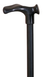 Extendable aluminum crutch, black, anat. right / Adjusting cane, right black