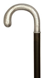 Premium Alpaca German Silver Crook Handle Walking Stick 37"