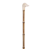 Elegant Bamboo Walking Stick Ivory Colour Duck Head