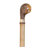 Collectable Parrot Head Walking Stick Mounted on Bamboo Shaft