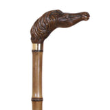 Elegant Horse Head Collectable Walking Stick on Bamboo Shaft