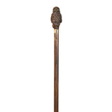 Collectable Owl Handle Walking Stick Brown Mounted on Solid Beech Wood Shaft