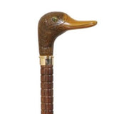 Duck Head Handle Collectable Walking Stick Brown Beech Wood Cane Carved Wood 37" 94cm