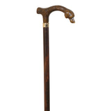 Long Dog Head Walking Stick Collector's Cane Animal Carved Beech Wood Cane 36" 2/4 93cm