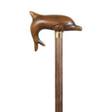 Unusual Dolphin Walking Stick Mounted on Solid Beech Wood Shaft
