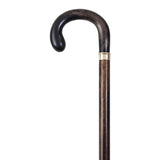Dark Brown Beech Walking Stick Men Cane Wooden Shaft Classic Crook Handle Style 38"