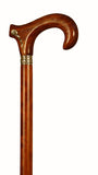 Precious Bubinga Wood Walking Stick with Sterling Silver Detail
