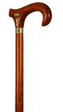 Precious Bubinga Wood Walking Stick with Sterling Silver On Handle