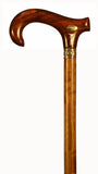 Premium Mongoy Solid Wood Walking Stick with Derby Handle