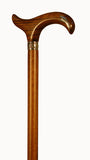 Premium African Mongoy Wood Walking Stick with Derby Handle and Silver Ring