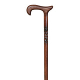 Derby crutch, carved beech, rubber / Classic handle, carving beechwood
