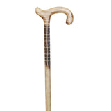 Derby crutch, carved beech, rubber / Special derby ﬂamed, carving beechwood