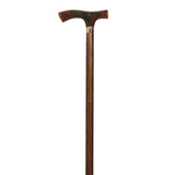 Elegant Classic Walking Stick With Marbled Handle On Brown Shaft