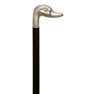 Hallmarked Sterling Silver 925 Duck Head Walking Cane