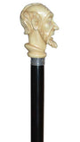 Quijote Walking Stick With Certified Ivory Knob Handle