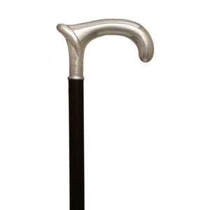 Smooth Derby Hallmarked Sterling Silver 925 Walking Cane
