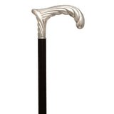 Formal Hallmarked Sterling Silver 925 Swirled Walking Cane