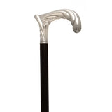 Formal Hallmarked Sterling Silver 925 Swirled Walking Cane