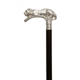 Hallmarked Sterling Silver 925 Tiger Walking Cane