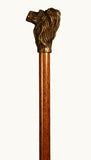 Lion Bronze Mount Walking Cane