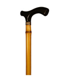 BLACK METHACRYLATE AND BAMBOO WALKING CANE