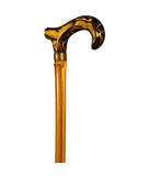 GOLD METHACRYLATE AND BAMBOO WALKING CANE
