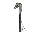 Horse shoe, nickel plated / Long shoe horn, nickel horse